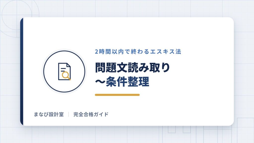 問題文読み取り〜条件整理