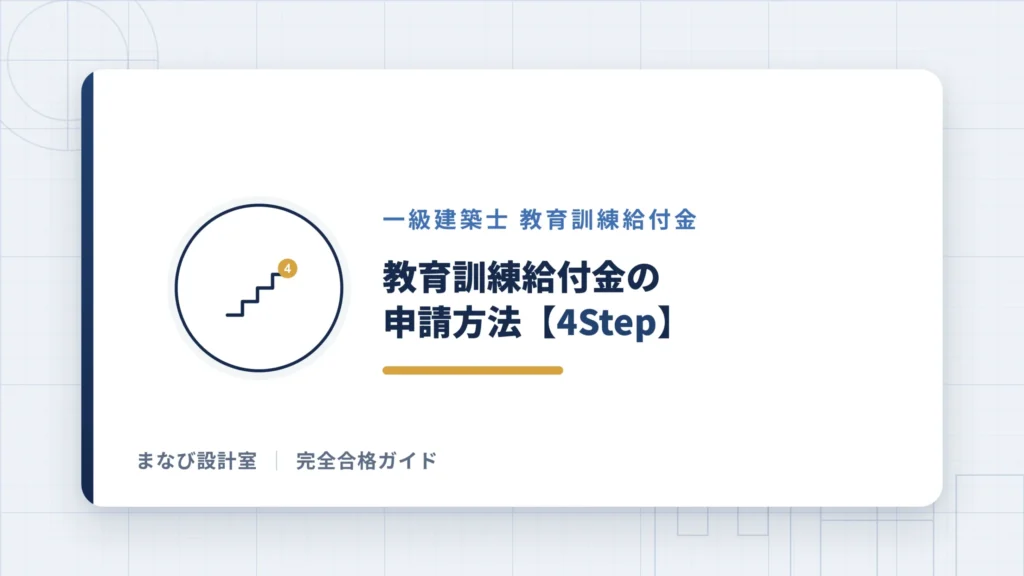 教育訓練給付金の申請方法【4Step】