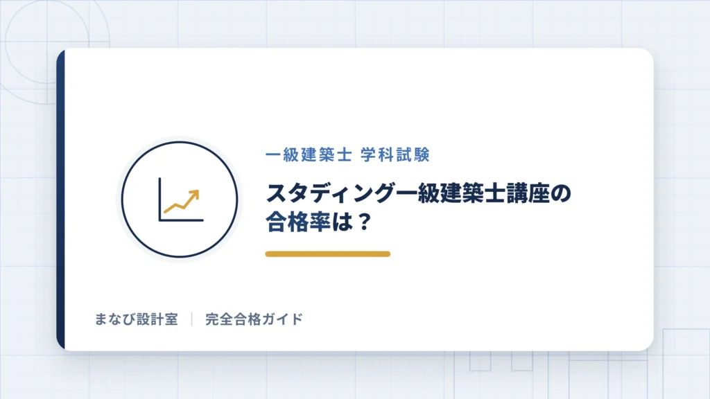 スタディング一級建築士講座の合格率は？